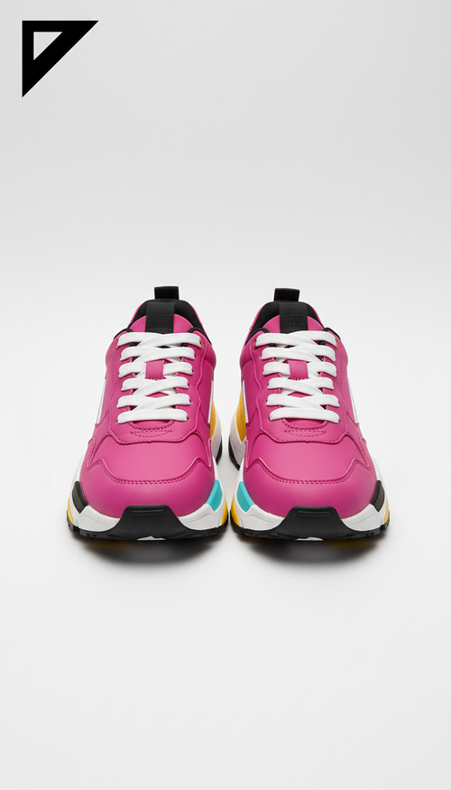 Hype pink statement sneakers