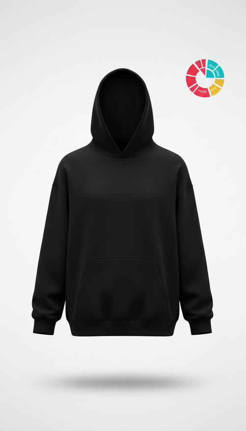 Midnight black oversized hoodie