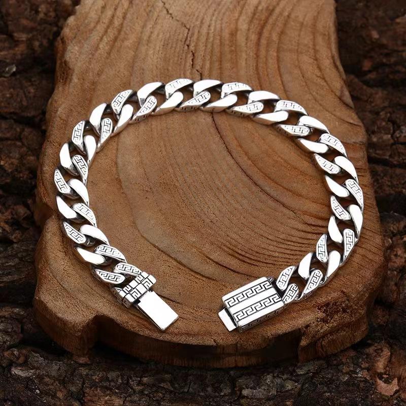 New retro bracelet trendy men's domineering personality atmospheric retro hip-hop style vintage style bracelet accessories
